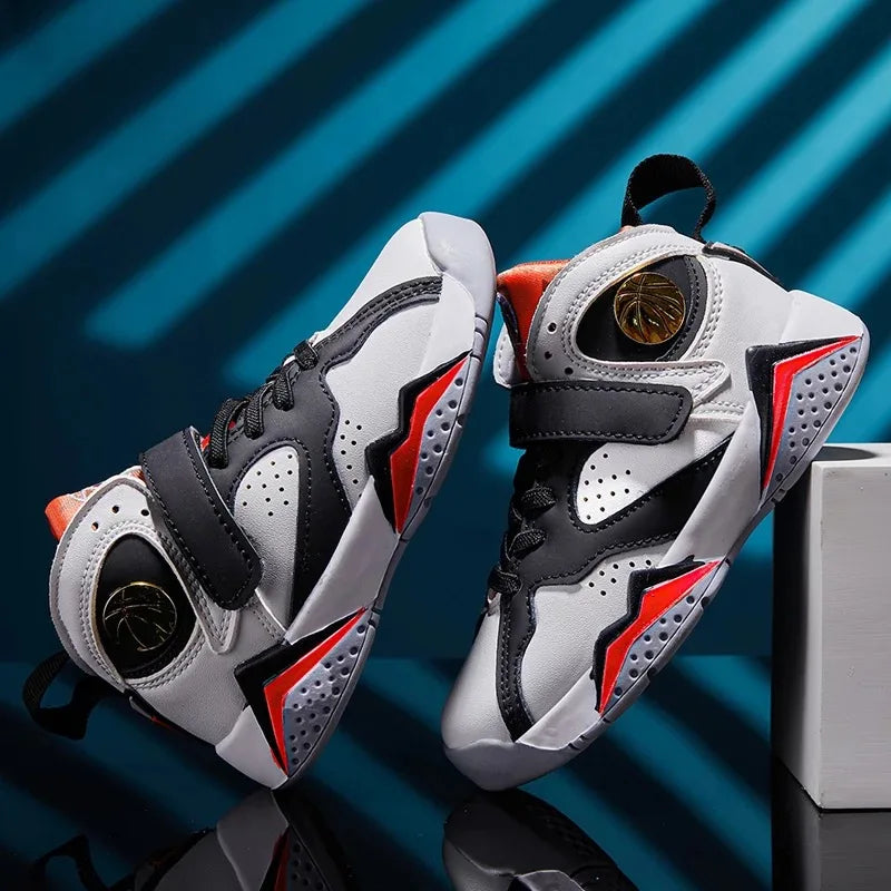 2025 Children's Basketball Shoes for Boys Non-slip Breathable Comfortable Sport Shoes Boys Outdoor Training Basketball Sneakers