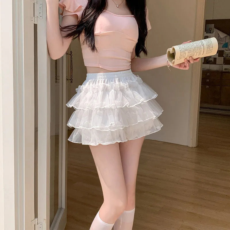 Lolita Pumpkin Pants Skirt Luxurious Cute Base Pant Safe Pants For Women Anti Barebacking Can Be Worn Outside JK Puff Skirt