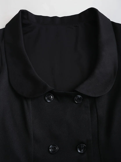 Female Halloween vampire cosplay asymmetrical hem Earl Grey style top jacket