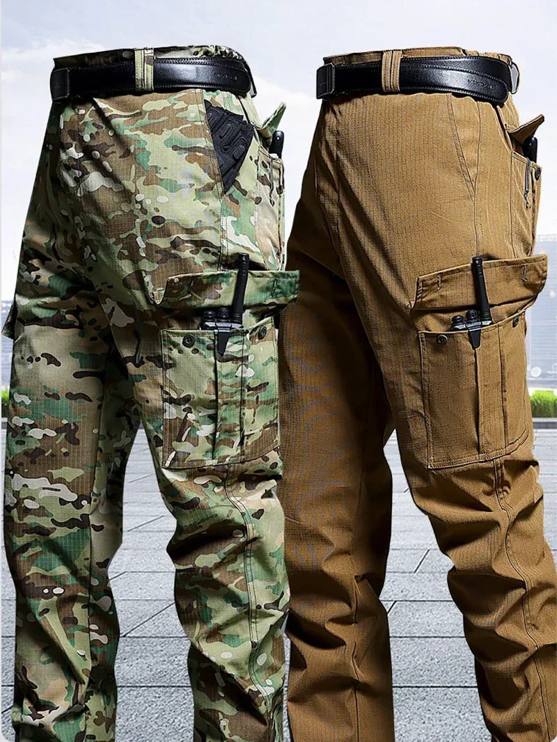 New Work Cargo Pant Men Wear-Resistant Stretch Tactical Trousers Casual Breathable Multi-Pocket Outdoor Waterproof Training Pant