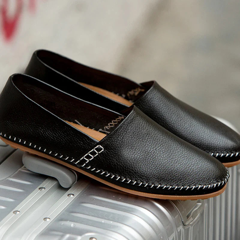 Fashion Men's Driving Shoes Leather Slip-on Mocassin Homme Loafers Casual Breathable Soft Comfortable Big Size Zapatillas Hombre