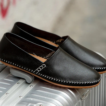 Fashion Men's Driving Shoes Leather Slip-on Mocassin Homme Loafers Casual Breathable Soft Comfortable Big Size Zapatillas Hombre