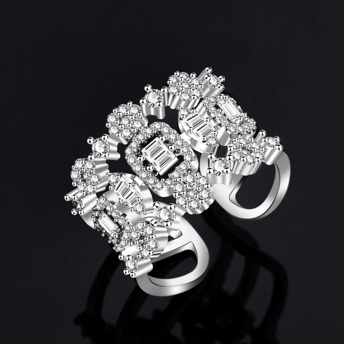 2024 New Luxury 4-piece Women's Wedding Jewelry Set Crystal Necklace Set Nigeria Dubai Jewelry Set