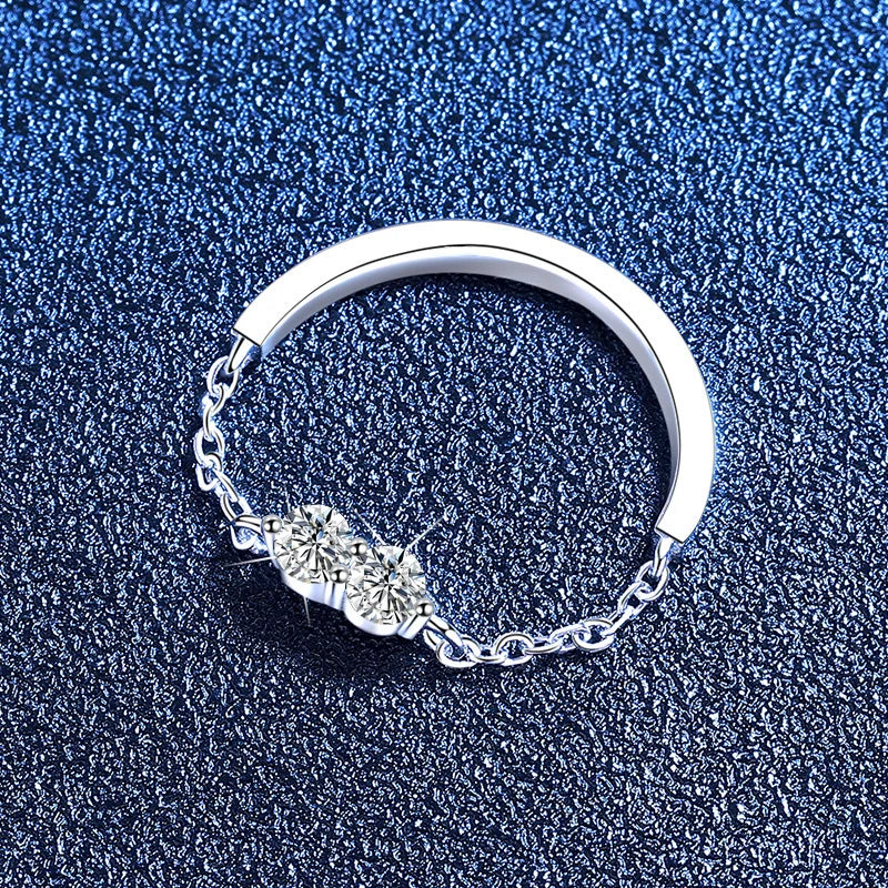 3mm Moissanite Wedding Ring 925 Sterling Silver Eternity Band Lab Diamond Bride Party Rings For Women Designer Jewelry