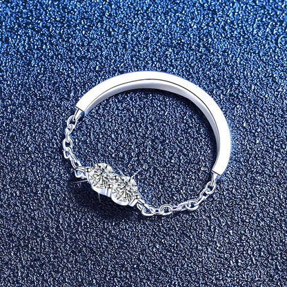 3mm Moissanite Wedding Ring 925 Sterling Silver Eternity Band Lab Diamond Bride Party Rings For Women Designer Jewelry
