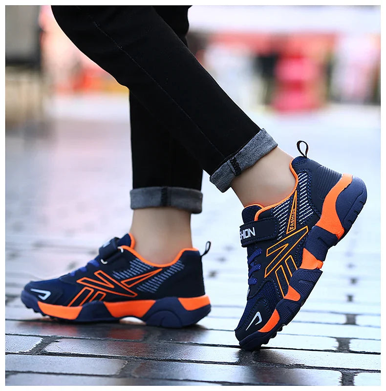 Children's Sneakers for Boy Lightweight Sport Tennis Shoes Fashion Breathable Mesh Kids School Running Basketball Shoes Non Slip