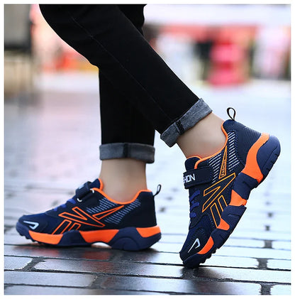 Children's Sneakers for Boy Lightweight Sport Tennis Shoes Fashion Breathable Mesh Kids School Running Basketball Shoes Non Slip