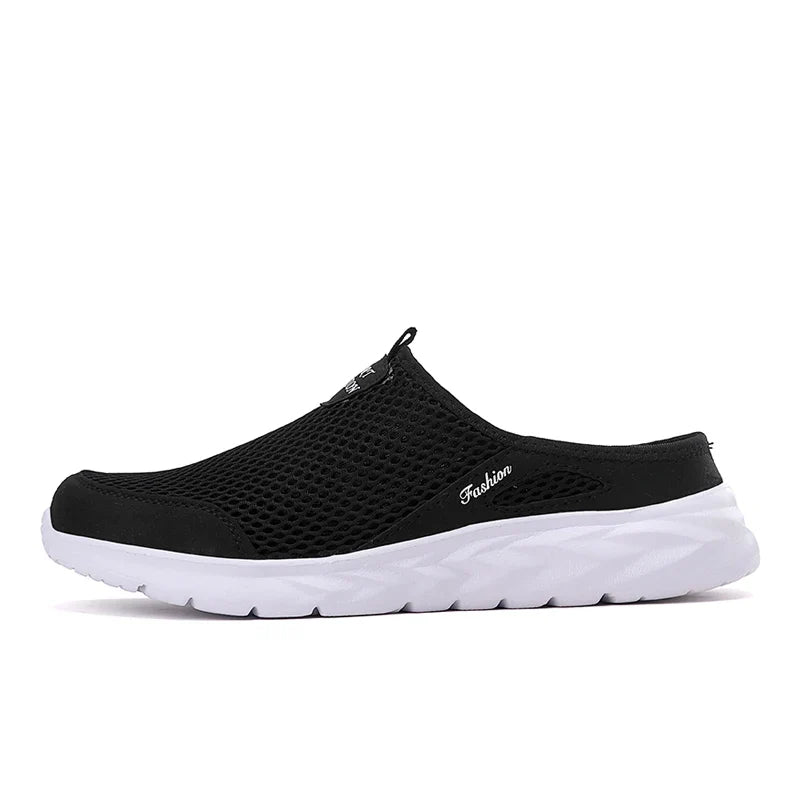 Casual Shoes Men Summer Half Shoes Slippers Slides Slip on Shoes Men Mesh Breathable Soft Comfortable Slippers for Men