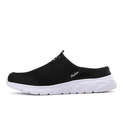 Casual Shoes Men Summer Half Shoes Slippers Slides Slip on Shoes Men Mesh Breathable Soft Comfortable Slippers for Men