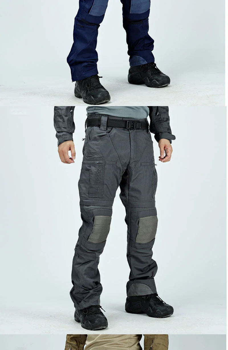 Outdoor Tactical Pants Casual Waterproof Cargo Pant Men New Training Trousers Wear-Resistant Multi Bag Casual Man Pant New