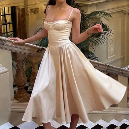 Summer Party Dresses 2025 New Arrivals Fit and Flare Elegant Midi Dress Red Night Date Dress