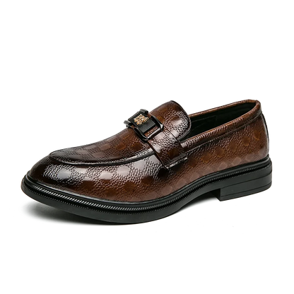Original Design Dress Shoes For Men Business Casual Leather Formal Shoes Man Fashion Green Comfortable Slip-on Men's Social Shoe
