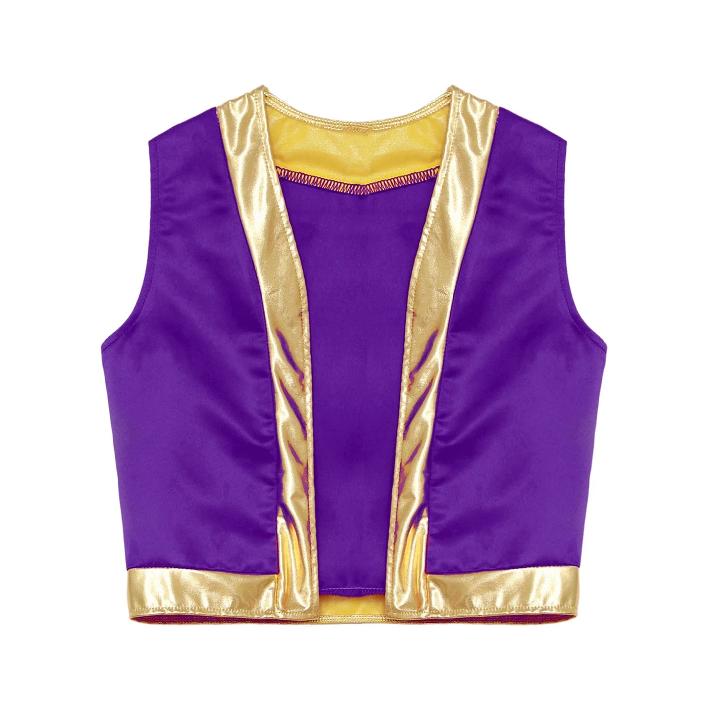 Boys Arabian Costume Arabian Prince Cosplay Dress Up Vest Waistcoat Harem Pants Suit for Halloween Carnival Stage Performance