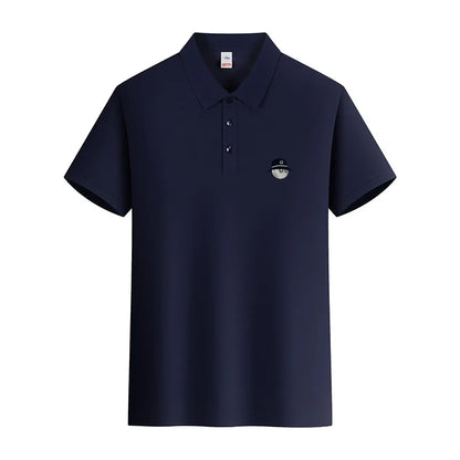 2026 new men's golf short sleeves polo shirt lapel printing ventilate t-shirt business leisure  comfortable exercise men's wear
