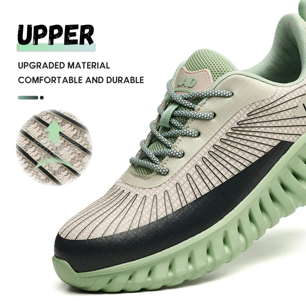 Ultra light soft soled safety shoes for men, anti smashing, comfortable and shock-absorbing work shoes