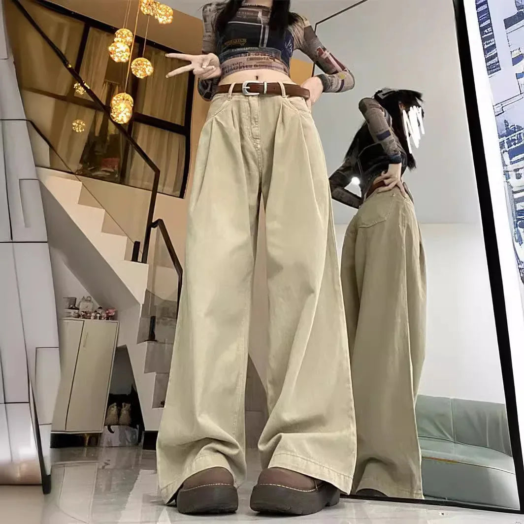 Vintage American Style Casual Straight-Leg Jeans