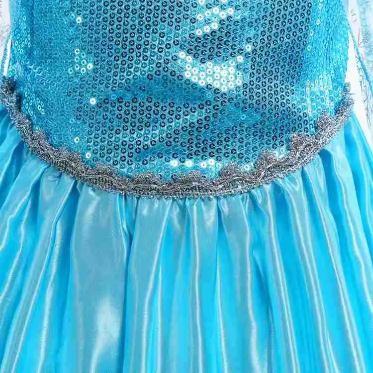 Snow Queen Princess Dress for Toddler Girl Elsa Festival Carnival Fancy Kid Birthday Party Clothing Lovely Halloween Cosplay