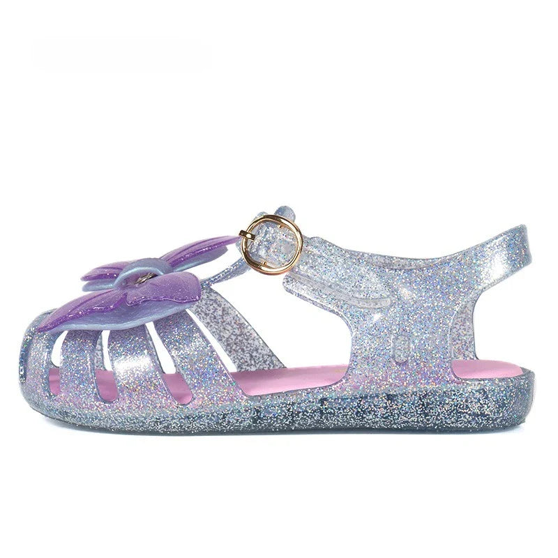2025 Summer New Children's Sandals Fashion Mermaid Girl Princess Sandals Soft Bottom Non Slip Kid's Casual Jelly Beach Shoes