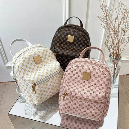 Classic floral material backpack for women, fashionable student backpack for women, daily shopping bag for women