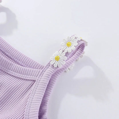 Korean Style Girls' Summer Dress 0-4Y Cute Baby Children's Little Daisy Suspender Mesh Dress Kid's Clothing