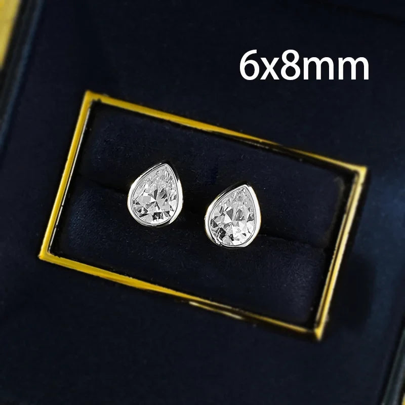 Classic Oval/Water drop Bubble Zircon Earrings for Women S925 Silver Plated 18k Gold Party Fine Jewelry Wholesale