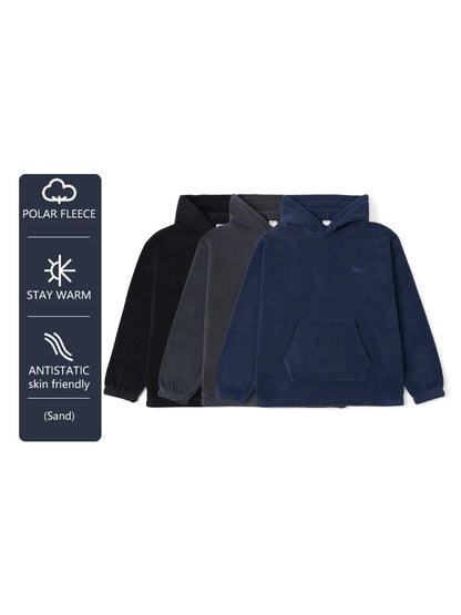 Autumn Winter New Oversize Comfortable Polar Fleece Hoodies Men Warm Logo Embroidery High Quality Sweatshirts