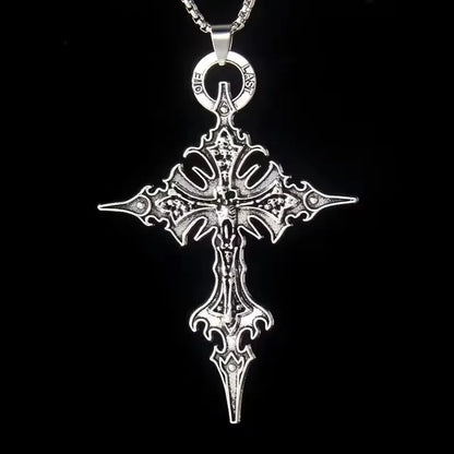 European And American Fashion Personality Retro Gothic Cross Necklace For Men And Women Street Hip-Hop Trendsetters Versatile Pe