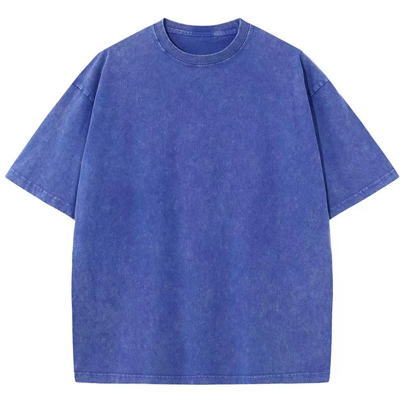 Fashion Women Cotton Solid Washed T-shirts Loose O-Neck Tee Shirts Street Casual Comfortable Short Sleeve Tops Female Clothes