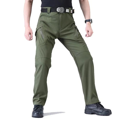 Men Elastic Military Spring Autumn Tactical Pants Camping Hiking Trekking Climbing Sharkskin Cargo Trousers Quick Dry Sports