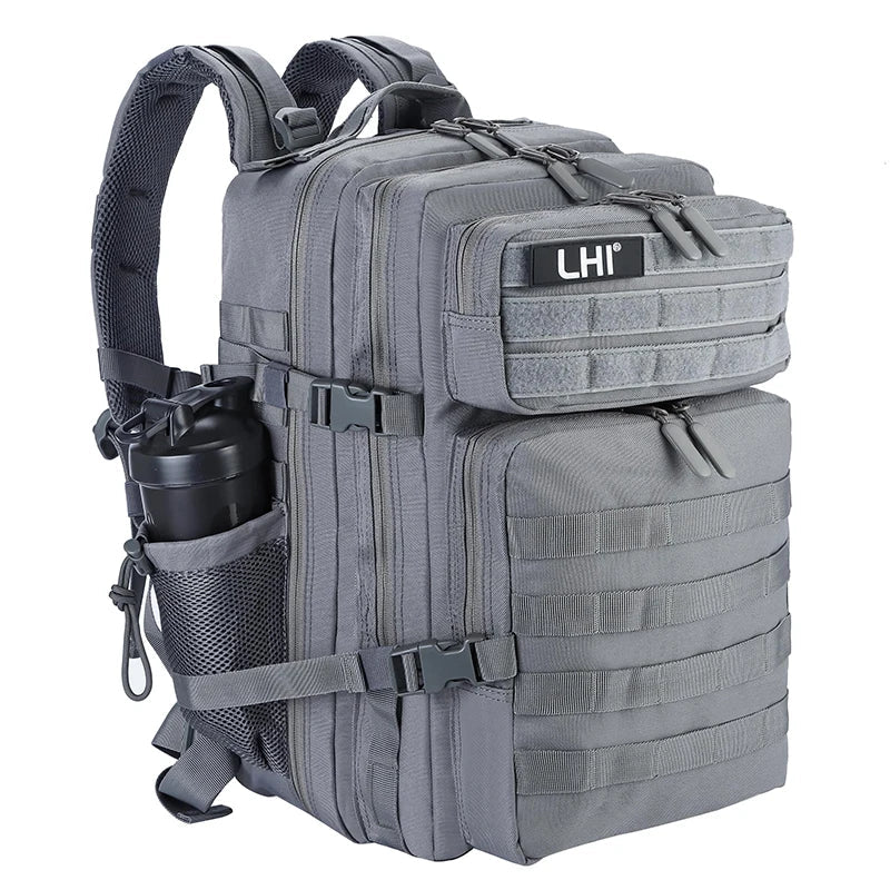 45L/35L/25L Tactical Backpack for Men and Women Waterproof Athlete Gym Outdoor Bag Travel Hiking Rucksack with Bottle Holder