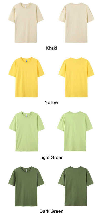 100% Cotton Solid T-shirts Summer Casual Women Sporty Short Sleeve Tees Fashion White Black Clothing Loose O-Neck Female Tops