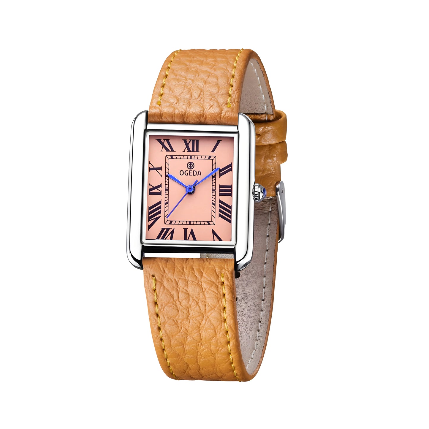 Waterproof Couple Watches Casual Fashion Quartz Stainless Steel Leather Strap Square Dial Men's And Women's Lover Watch