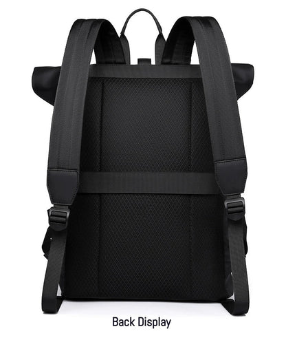 New Shoulder Bag Men's Senior Sense of Business Computer Outdoor Leisure Rolled Edge Travel Backpack Fashion Commuting