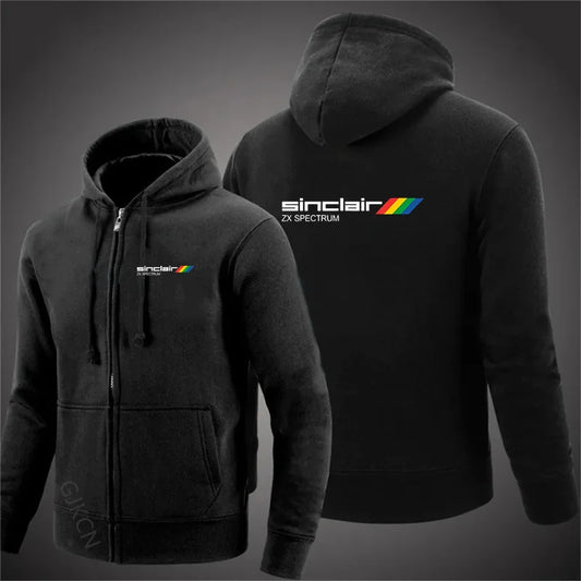 New Men's Fashion Sinclair Zx Spectrum Hoodies Long Sleeve Zipper Hoodie Hooded Fleece Sweatshirts Casual Sports Men Clothing