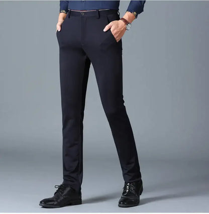 Men‘s Suit Pants Spring and Summer Male Dress Pants Business Office Elastic Wrinkle Resistant Big Size Classic Trousers Male