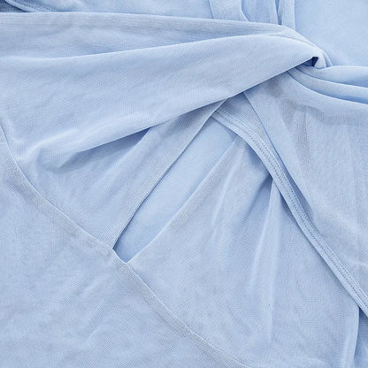 2025 Autumn Furry Patchwork Dress Women See Through Full Sleeve Sexy Hollow Cross Elegant Luxury Banquet Birthday Party Clubwear