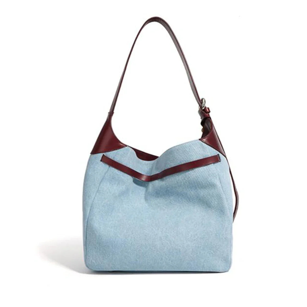 Women Fashion Denim Shoulder Bag Large Capacity Handbag Tote Hobo for Lady