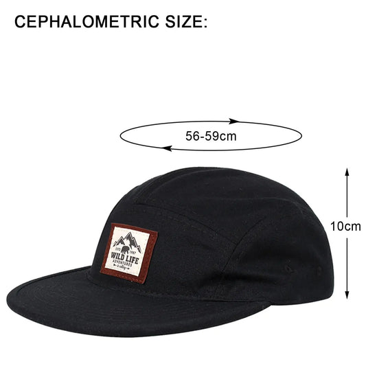 Cotton 5 Panel Baseball Cap Snapback Caps Bone Gorras Hombre Originales Hip Hop Hats For Men Women Adjustable