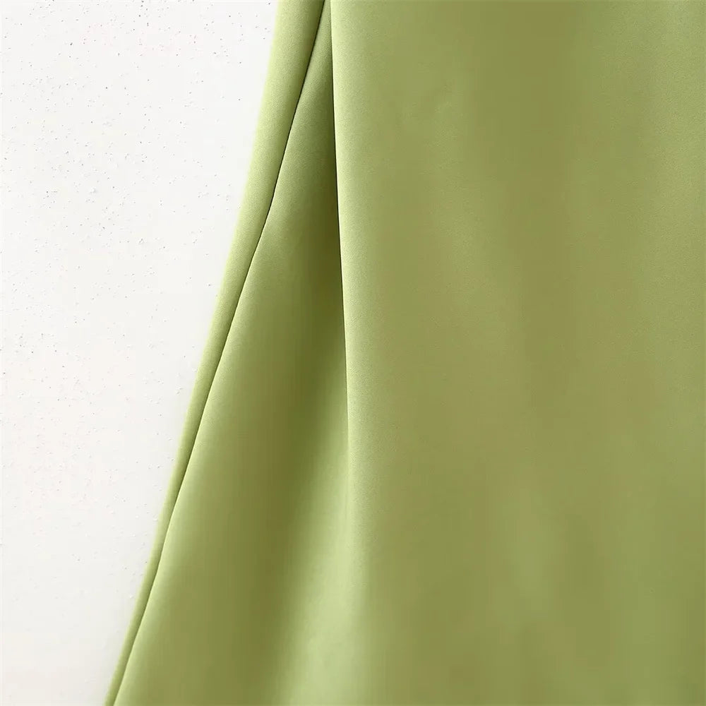 Elegant Women's Soft Silk Satin Long Dress Halter Backless Sleeveless Maxi Dresses Summer Lady Long Ribbon Party Gowns