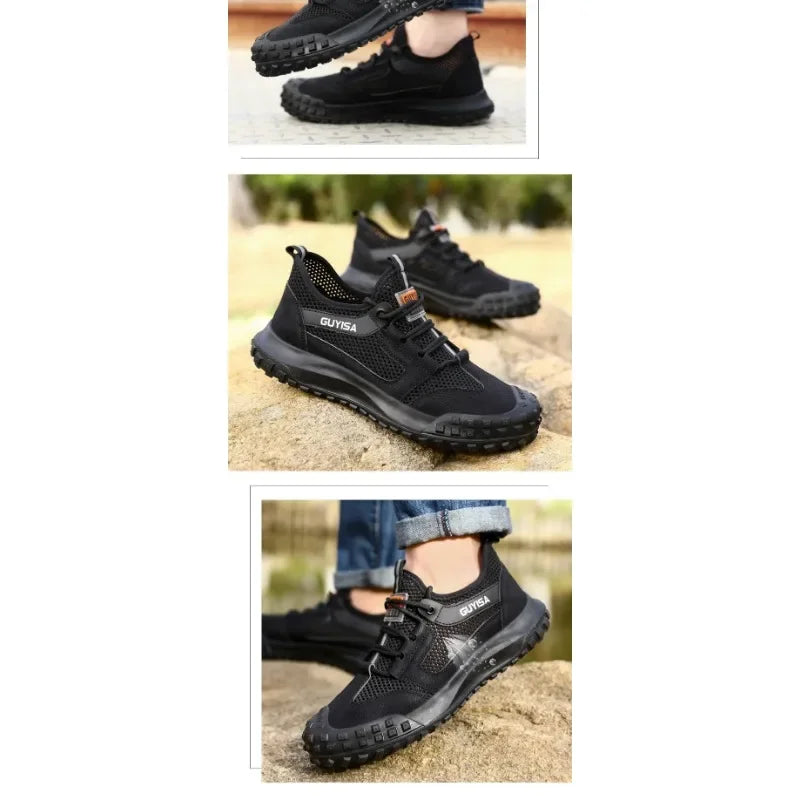 Ladle Toe Work Shoes  Summer Worker Safety Sports Shoes  Protective Shoes for Men  Fashionable  Breathable and Comfortable