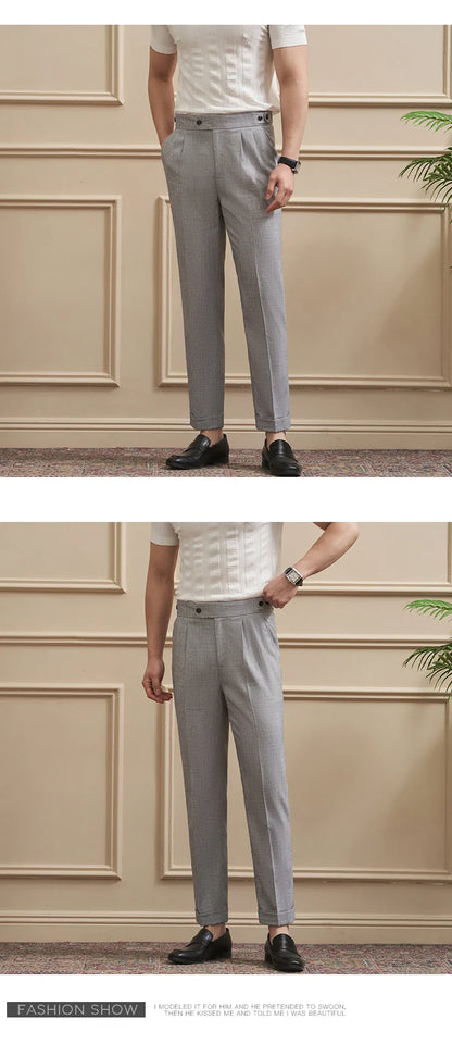 Neapolitan-Style Men‘s Cuffed Ankle Trousers | Slim Fit | Spring/Summer New Arrival