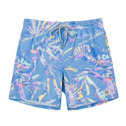 Beach Men's Swim Shorts Flower 3D Printed Surfing Board Shorts Quick Dry with Mesh Lining and Pockets Struck Shorts