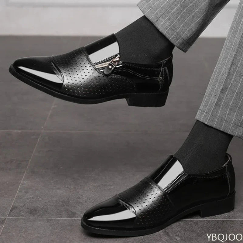 2026 Large Size Fashionable Men's Office Formal Shoes Low Cut Daily Comfortable Pointed Multifunctional Men's Wedding Shoes