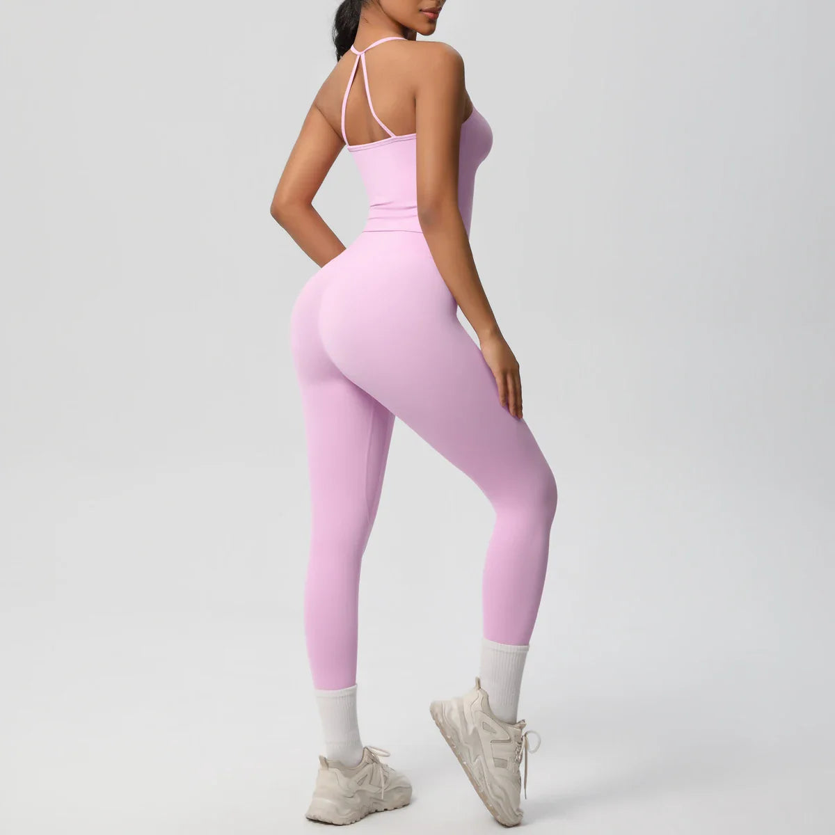 2PCS Yoga Set Nude Feeling Workout Sets Women Tracksuit Gym Push Up Fitness Running Workout Sportwear Sport Bra Leggings Suit