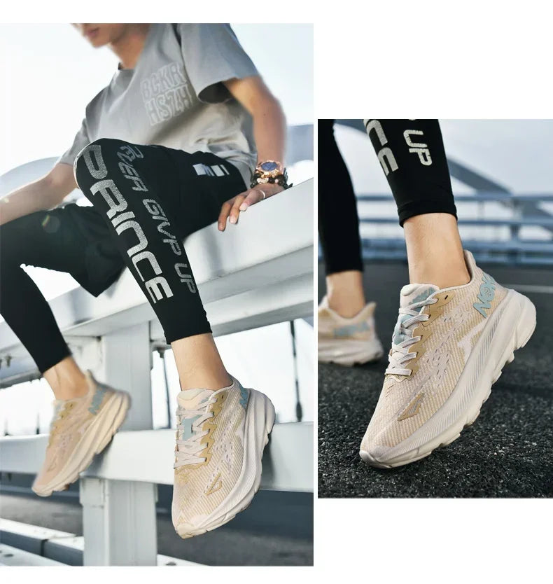 Men's Running Shoes Jogging Cushioning Outdoor Luxury Shoes Trainer Race Breathable Couple Non-Slip Sneakers Mesh Off-road Shoes