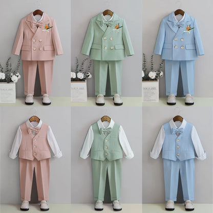 Elegant Kids Stage Performance Suit Formal Baby Birthday Suit 2026 Classic Ceremony Little Boys Photography Suit