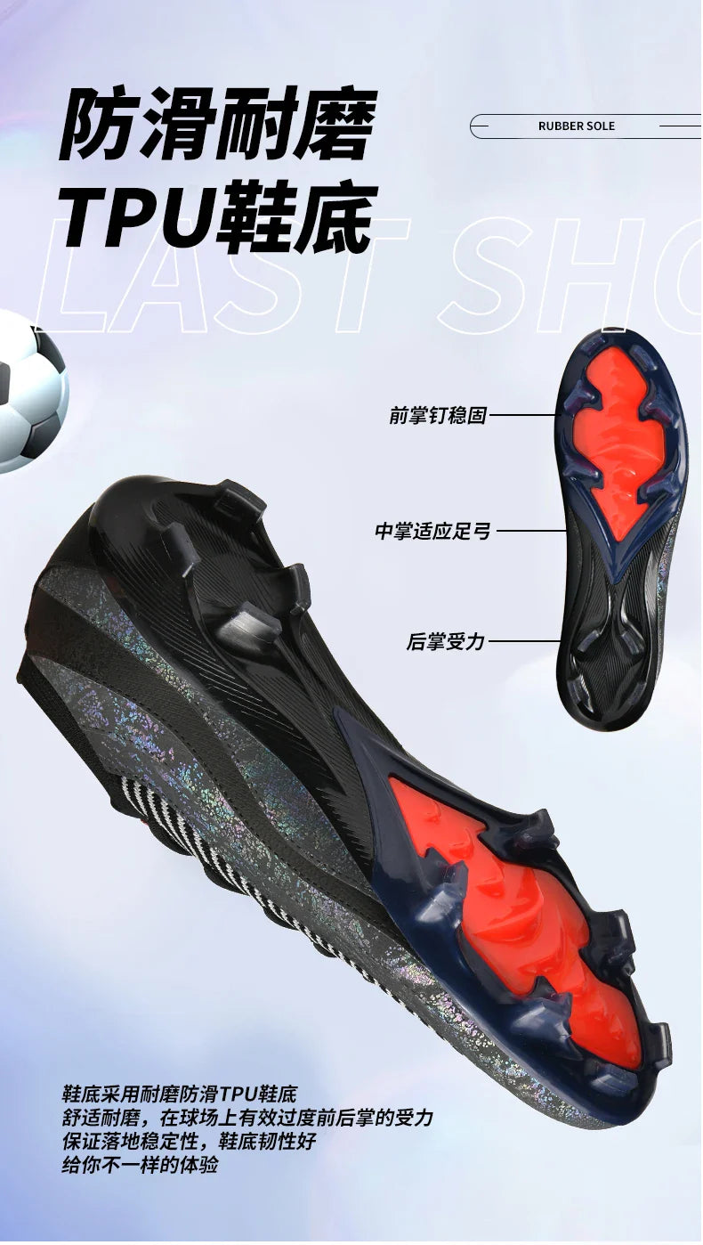 T31 High Quality Mens Soccer Shoes Training Non-Slip Turf Soccer Cleats TF/FG Football Sneakers Chuteira Campo