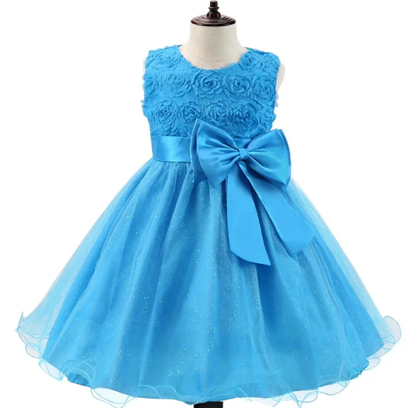 Girl Flower Princess Dress Kids Summer Gown Dresses For 1-12 Year Girls Wedding Birthday Party Clothing Children Prom Costume