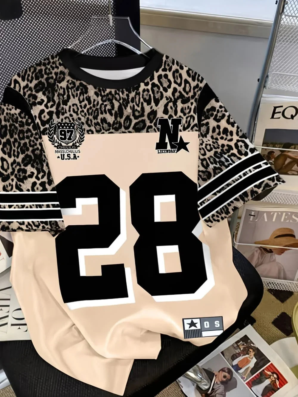 Summer Number Digital 3D Printed T-Shirt for Kids Sports Style Top Patchwork Short Sleeve Sports Football Jersey Y2k Loose Tops