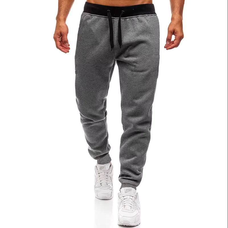 New Plus Size Men's Sweatpants 2XL 3XL Sportswear Elastic Waist Casual Baggy Pants Black Grey Cotton Joggers Male Loose Trousers